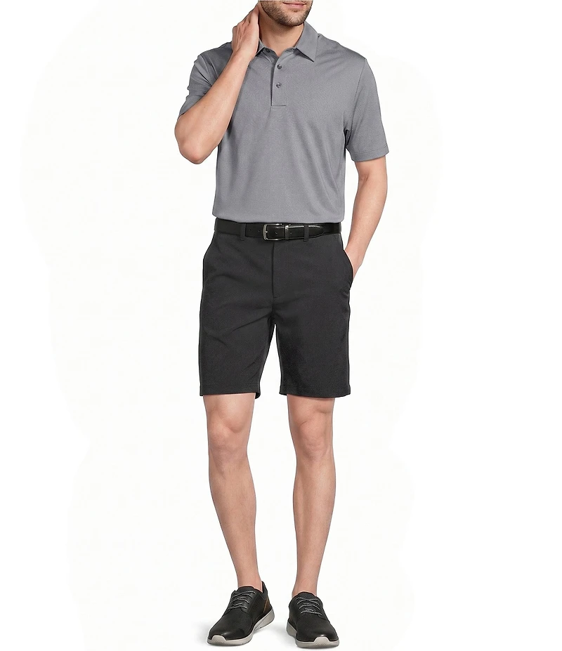 Roundtree & Yorke Flat Front 9#double; Performance Herringbone Shorts