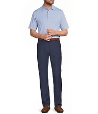 Roundtree & Yorke Flat Front Classic Fit Performance Textured Dress Pants
