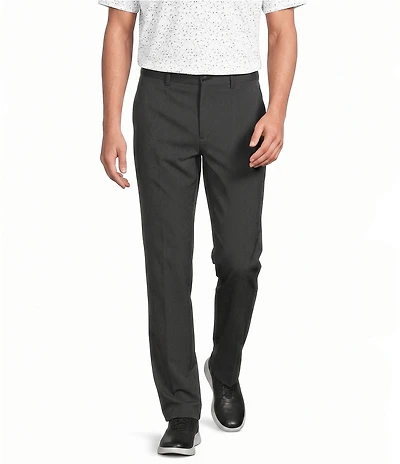 Roundtree & Yorke Flat Front Classic Fit Performance Textured Dress Pants
