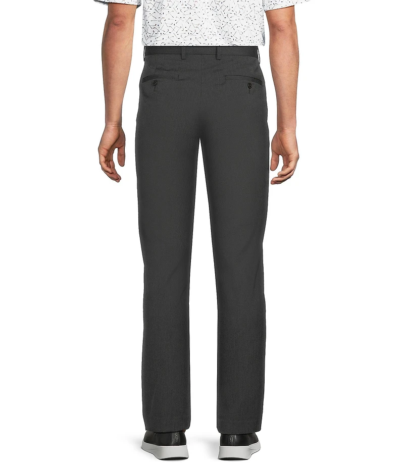 Roundtree & Yorke Flat Front Classic Fit Performance Textured Dress Pants