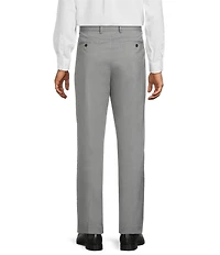 Roundtree & Yorke Flat Front Classic Fit Performance Textured Dress Pants