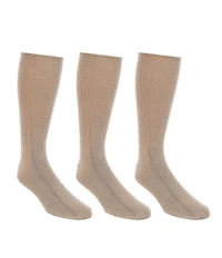 Roundtree & Yorke Flat-Knit Acrylic Crew Socks 3-Pack