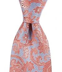 Roundtree & Yorke Fran Plaid Print 3 3/8#double; Silk Tie
