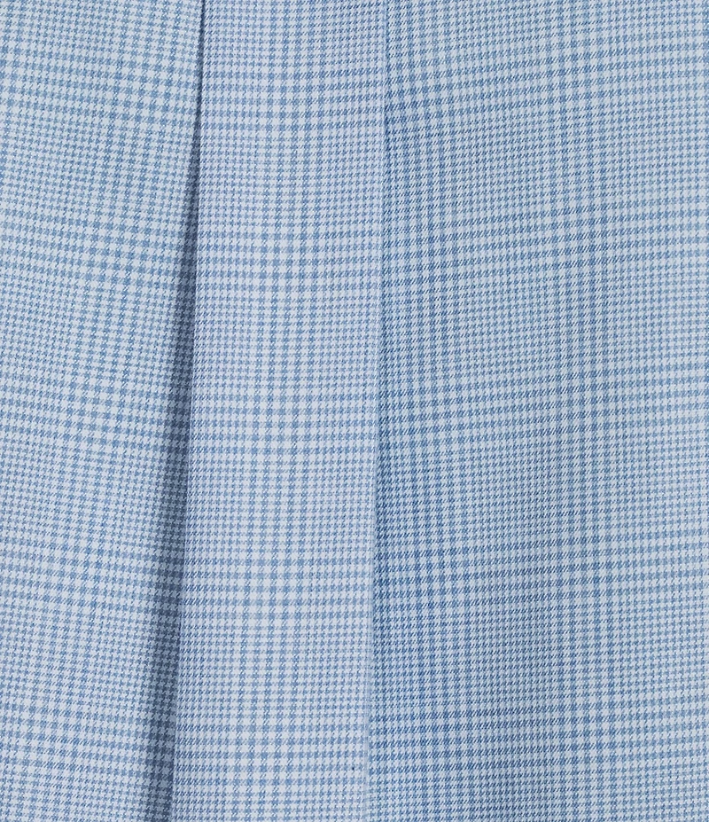Roundtree & Yorke Gold Label Non-Iron Button Down Collar Short Sleeve Glen Plaid Sport Shirt