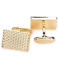 Roundtree & Yorke Golden Honeycomb Cuff Links