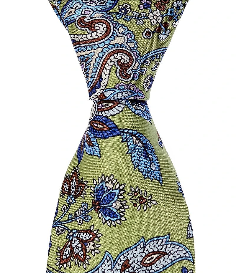 Roundtree & Yorke Grand Paisley Print 2 3/4#double; Silk Tie
