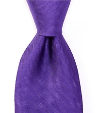 Roundtree & Yorke Herringbone Solid Narrow 3 1/8#double; Silk Tie