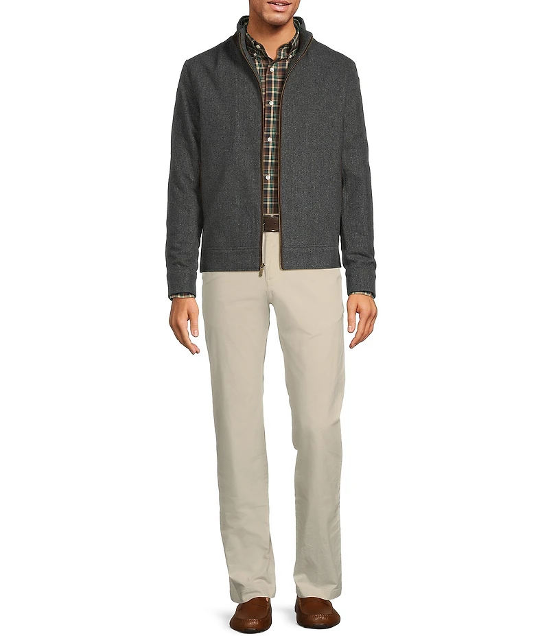 Roundtree & Yorke Herringbone Wool Hipster