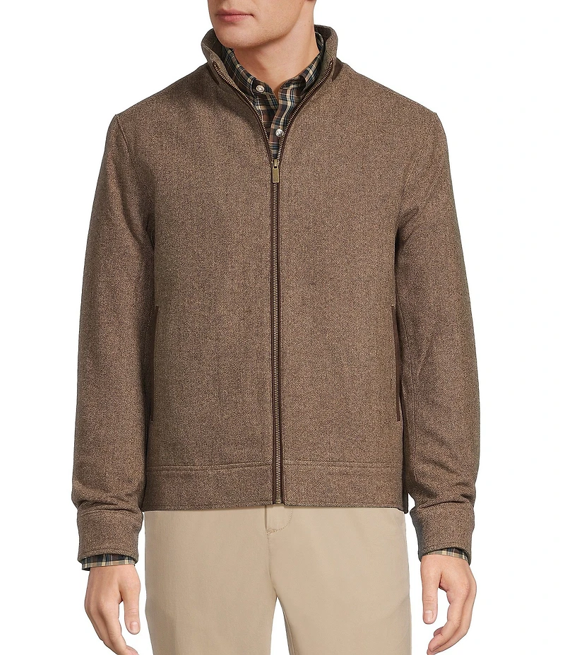 Roundtree & Yorke Herringbone Wool Hipster