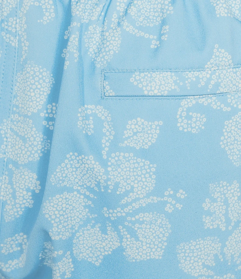 Roundtree & Yorke Hibiscus 7#double; Inseam Swim Trunks