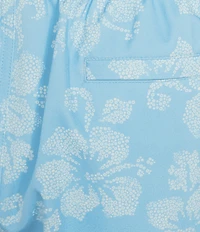 Roundtree & Yorke Hibiscus 7#double; Inseam Swim Trunks