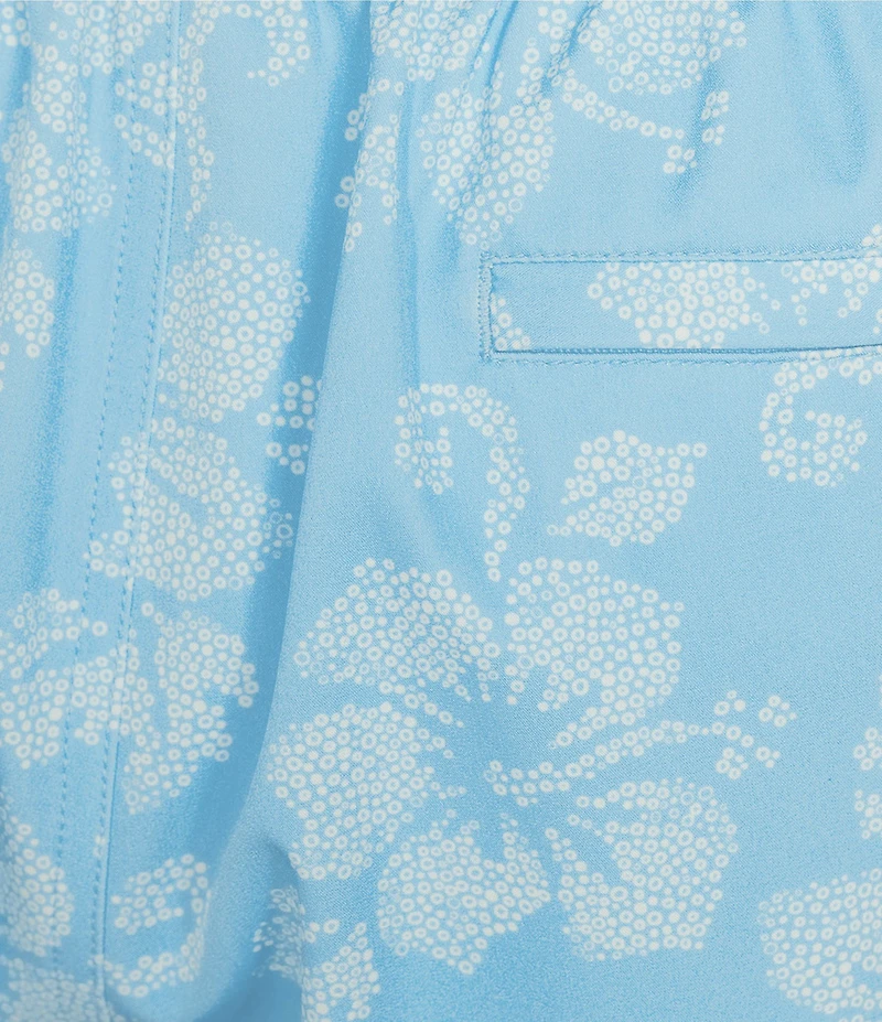 Roundtree & Yorke Hibiscus 7#double; Inseam Swim Trunks