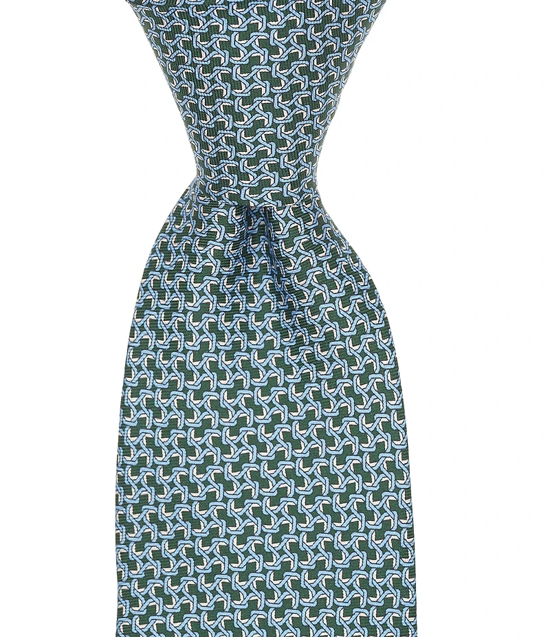 Roundtree & Yorke Horeshoe Neat Traditional Silk Tie