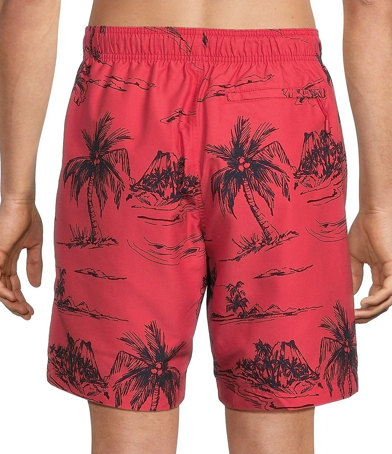Roundtree & Yorke Island Scenic 9#double; Inseam Swim Trunks