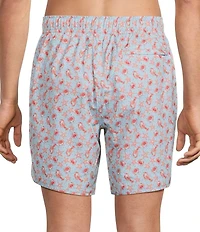 Roundtree & Yorke Lobster Starfish 7#double; Inseam Swim Trunks