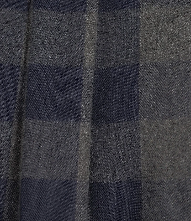 Roundtree & Yorke Long Sleeve Buffalo Check Portuguese Flannel Sport Shirt