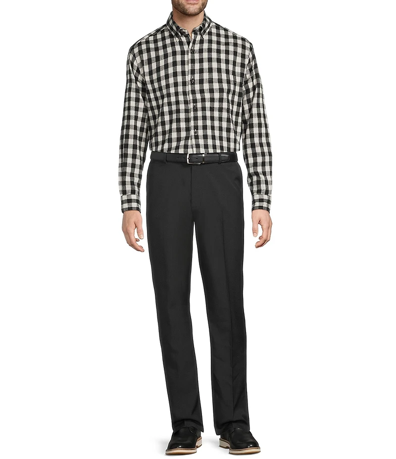 Roundtree & Yorke Buffalo Plaid Portuguese Flannel Sport Shirt