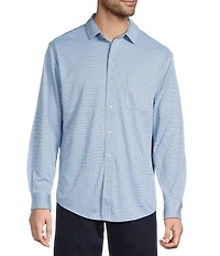 Roundtree & Yorke Long Sleeve Button Down Collar Solid Knit Shirt