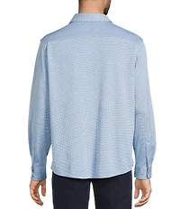 Roundtree & Yorke Long Sleeve Button Down Collar Solid Knit Shirt