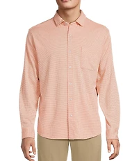Roundtree & Yorke Long Sleeve Button Down Collar Solid Knit Shirt
