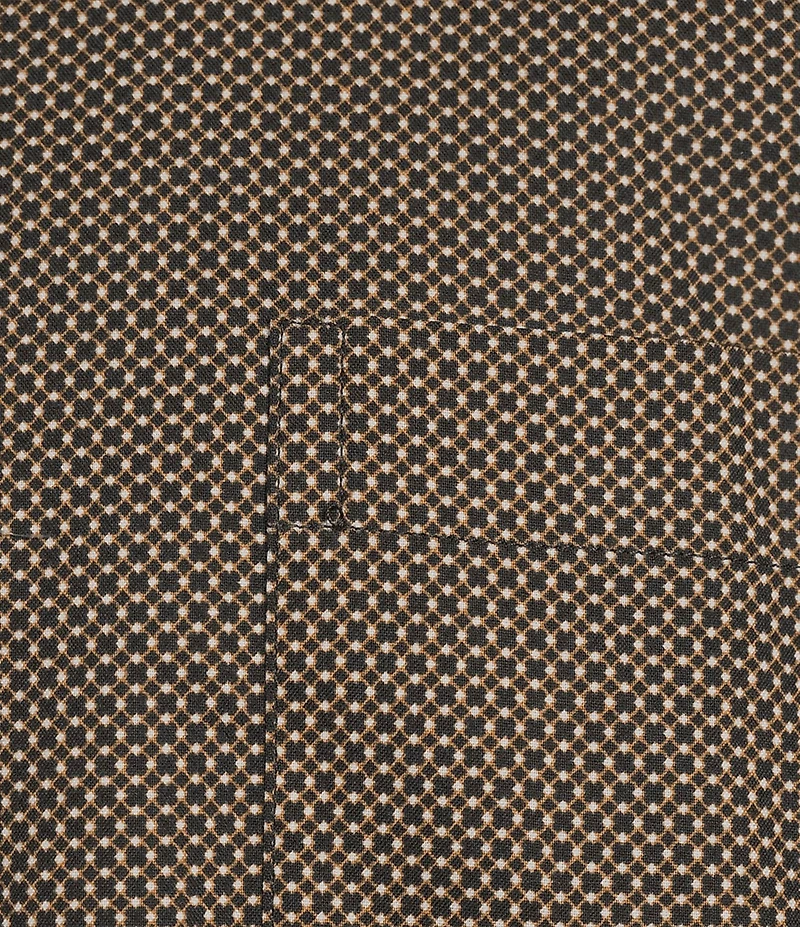 Roundtree & Yorke Long Sleeve Circle Geometric Print Poplin Sport Shirt