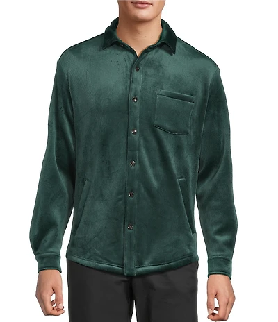 Roundtree & Yorke Long Sleeve Corduroy Button Front Shirt