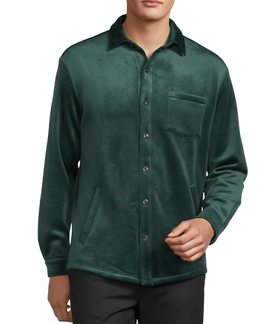 Roundtree & Yorke Long Sleeve Corduroy Button Front Shirt