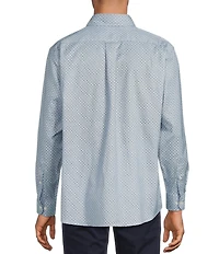 Roundtree & Yorke Long Sleeve Floral Print Oxford Sport Shirt