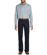 Roundtree & Yorke Long Sleeve Floral Print Oxford Sport Shirt