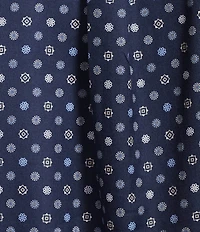 Roundtree & Yorke Long Sleeve Geo Print Oxford Sport Shirt