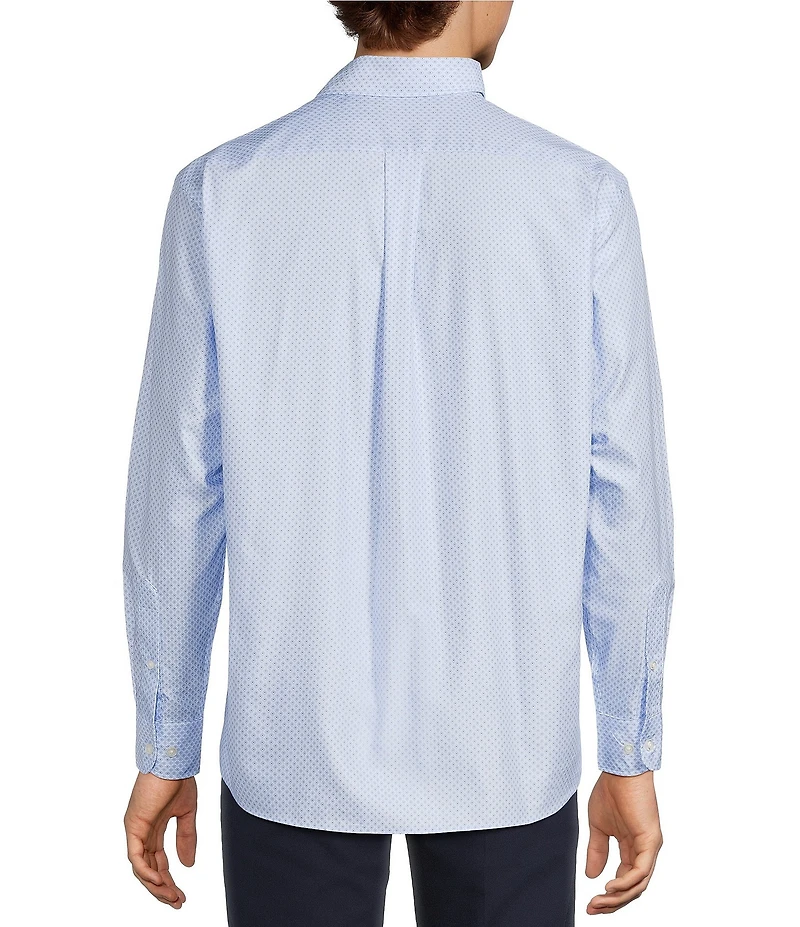 Roundtree & Yorke Geo Print Twill Sport Shirt