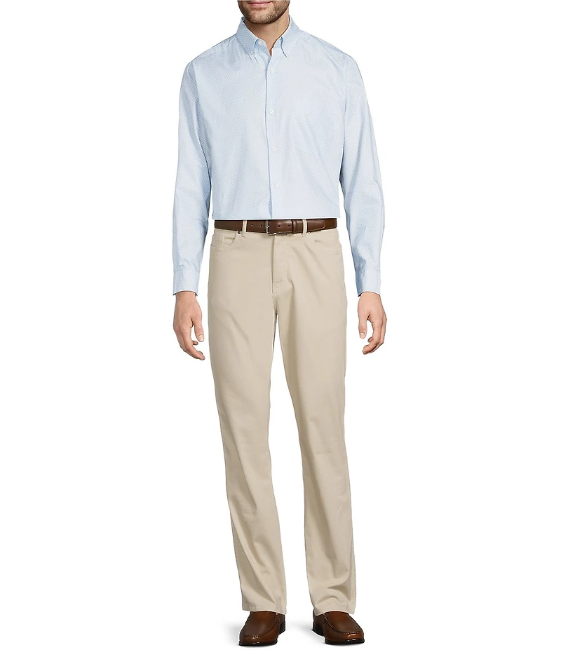 Roundtree & Yorke Geo Print Twill Sport Shirt