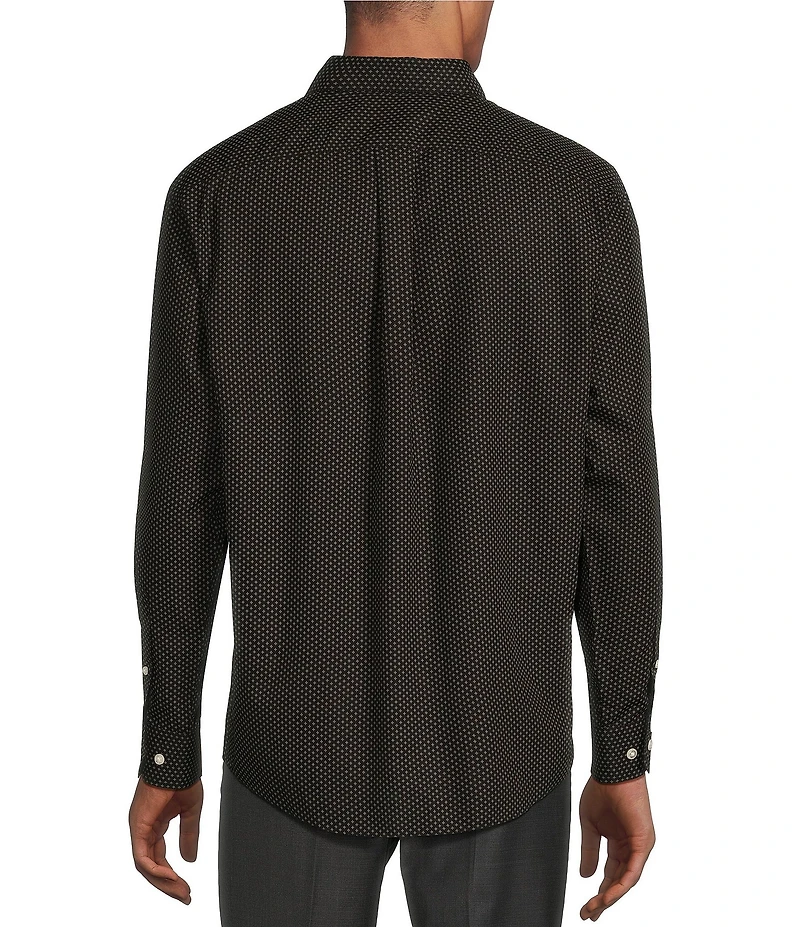 Gold Label Roundtree & Yorke Long Sleeve Geometric Print Sport Shirt