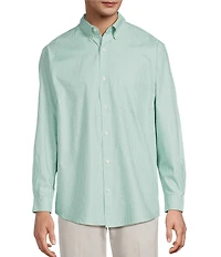 Roundtree & Yorke Gingham Pattern Twill Sport Shirt