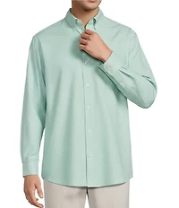Roundtree & Yorke Gingham Pattern Twill Sport Shirt
