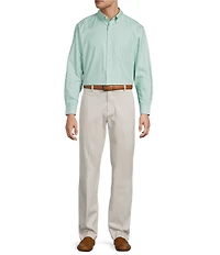 Roundtree & Yorke Gingham Pattern Twill Sport Shirt