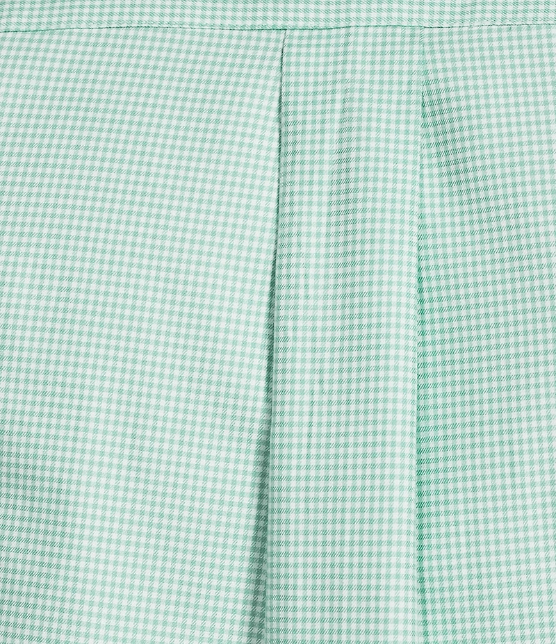 Roundtree & Yorke Gingham Pattern Twill Sport Shirt
