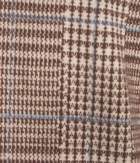 Roundtree & Yorke Long Sleeve Glen Plaid Coat Front Shirt