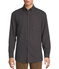 Roundtree & Yorke Long Sleeve Houndstooth Portuguese Flannel Sport Shirt