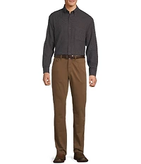 Roundtree & Yorke Long Sleeve Houndstooth Portuguese Flannel Sport Shirt