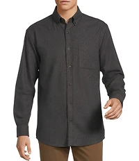 Roundtree & Yorke Long Sleeve Houndstooth Portuguese Flannel Sport Shirt
