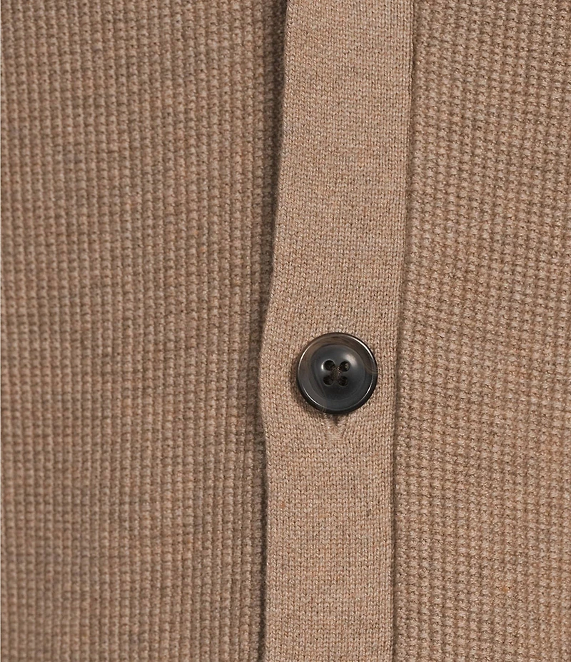 Roundtree & Yorke Long Sleeve Knit Solid Textured Cardigan