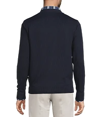 Roundtree & Yorke Long Sleeve Knit Solid Textured Cardigan