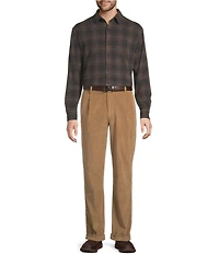 Roundtree & Yorke Long Sleeve Large Plaid Button Front Shirt