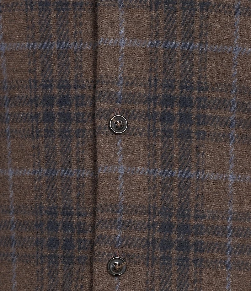 Roundtree & Yorke Long Sleeve Large Plaid Button Front Shirt