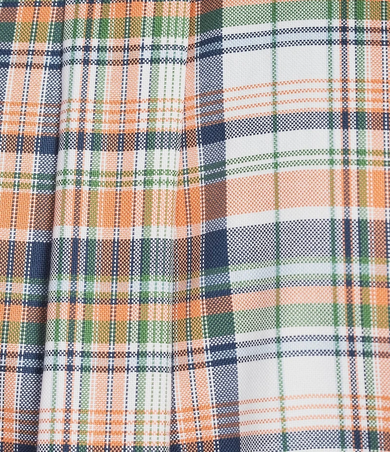 Roundtree & Yorke Long Sleeve Large Plaid Oxford Sport Shirt