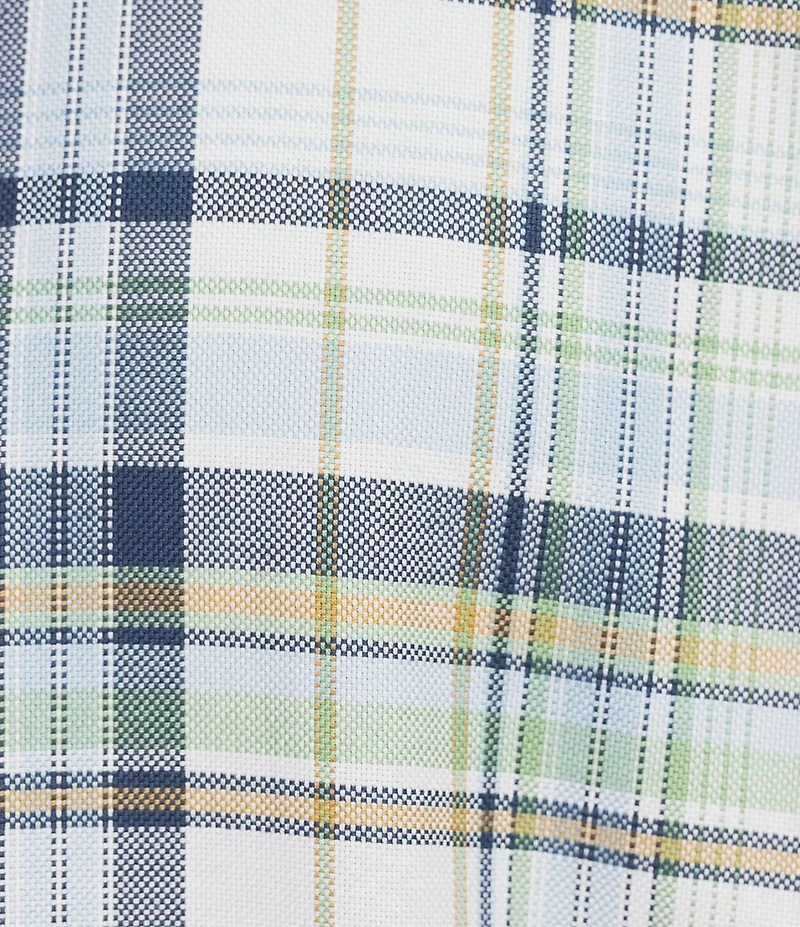 Roundtree & Yorke Long Sleeve Large Plaid Oxford Sport Shirt