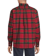Roundtree & Yorke Long Sleeve Large Plaid Oxford Sport Shirt
