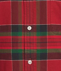 Roundtree & Yorke Long Sleeve Large Plaid Oxford Sport Shirt