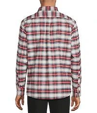 Roundtree & Yorke Long Sleeve Large Plaid Oxford Sport Shirt